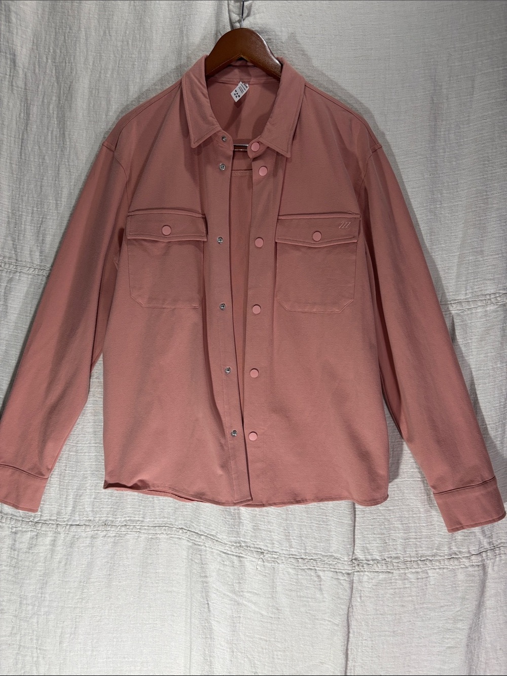 ZYIA Active Men’s Pacific Creat Shirt Jacket Dusty Rose M Heavyweight Stretch
